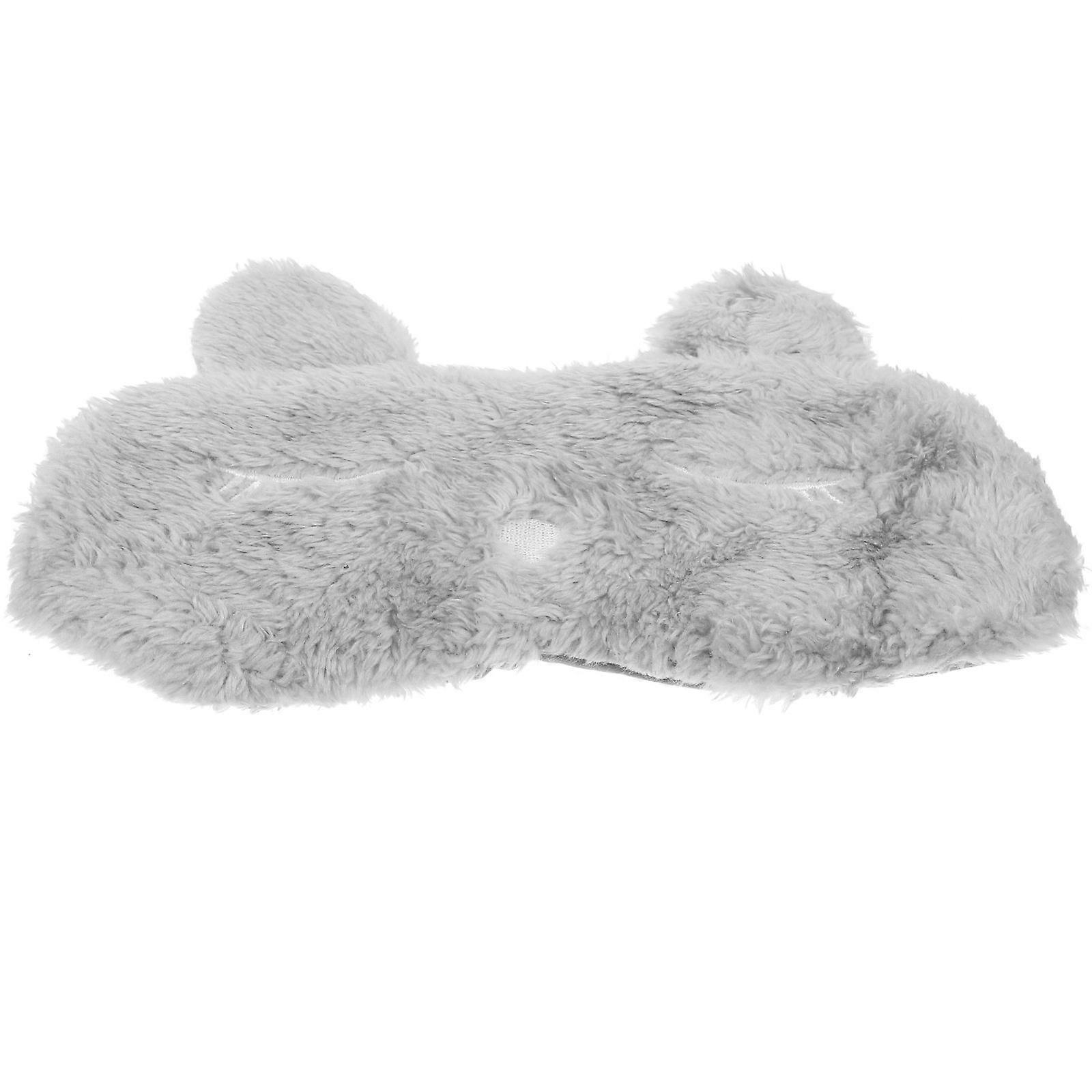 Cartoon Eye Mask Rabbit Cat Plush for Sleep Use 2Pcs Navy Lightweight