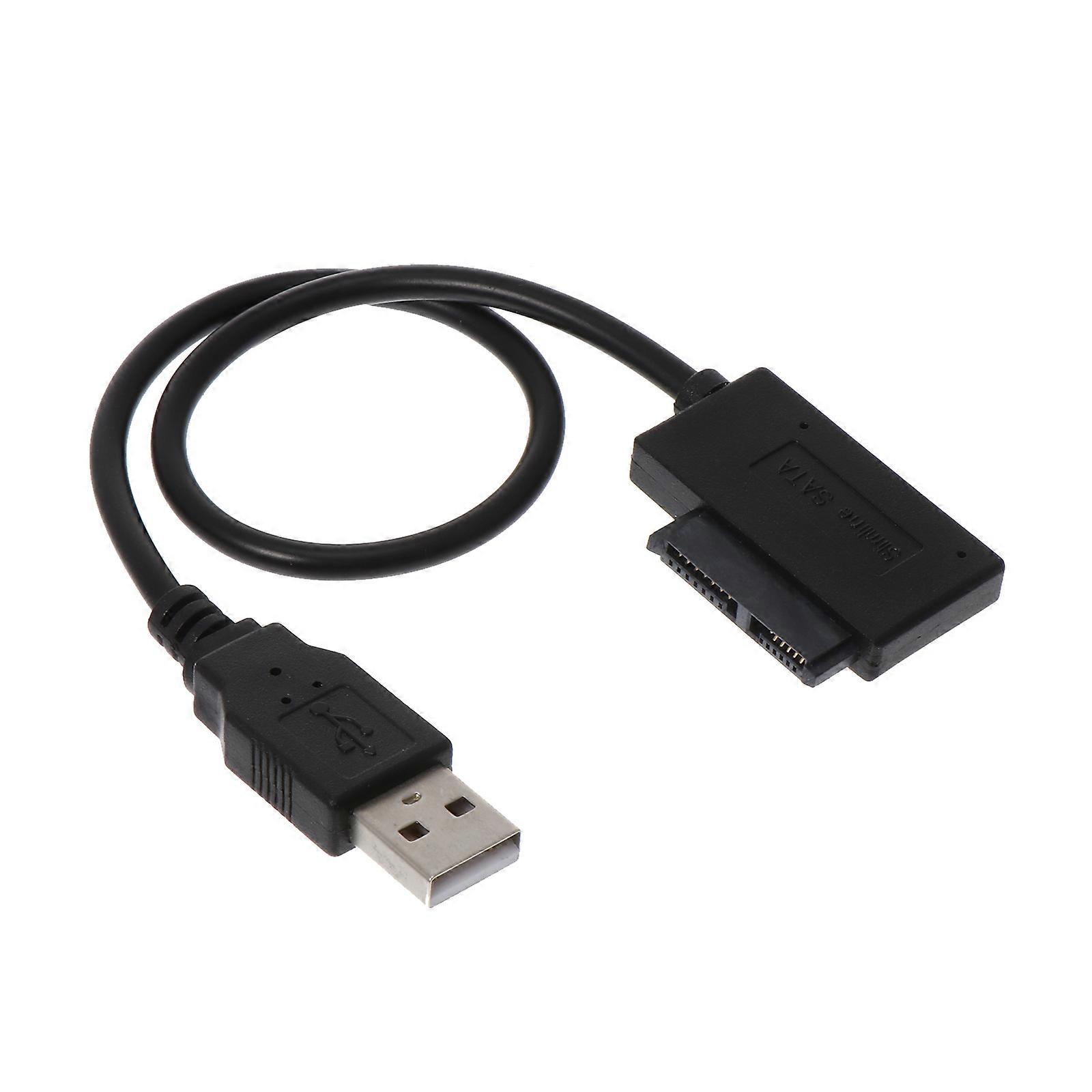 Laptop Cd-ROM to Usb2.0 Line for Computer 2Pcs USB Data Adapter Cable