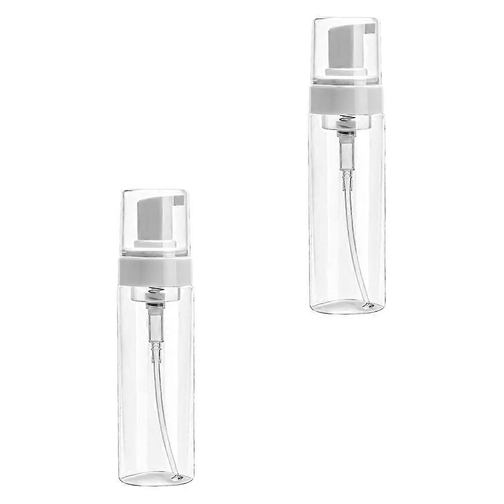 Foaming Dispenser Bottle Lotion Foaming Bottles Travel Use Plastic Storage 18.8x9.6cm 2Pcs