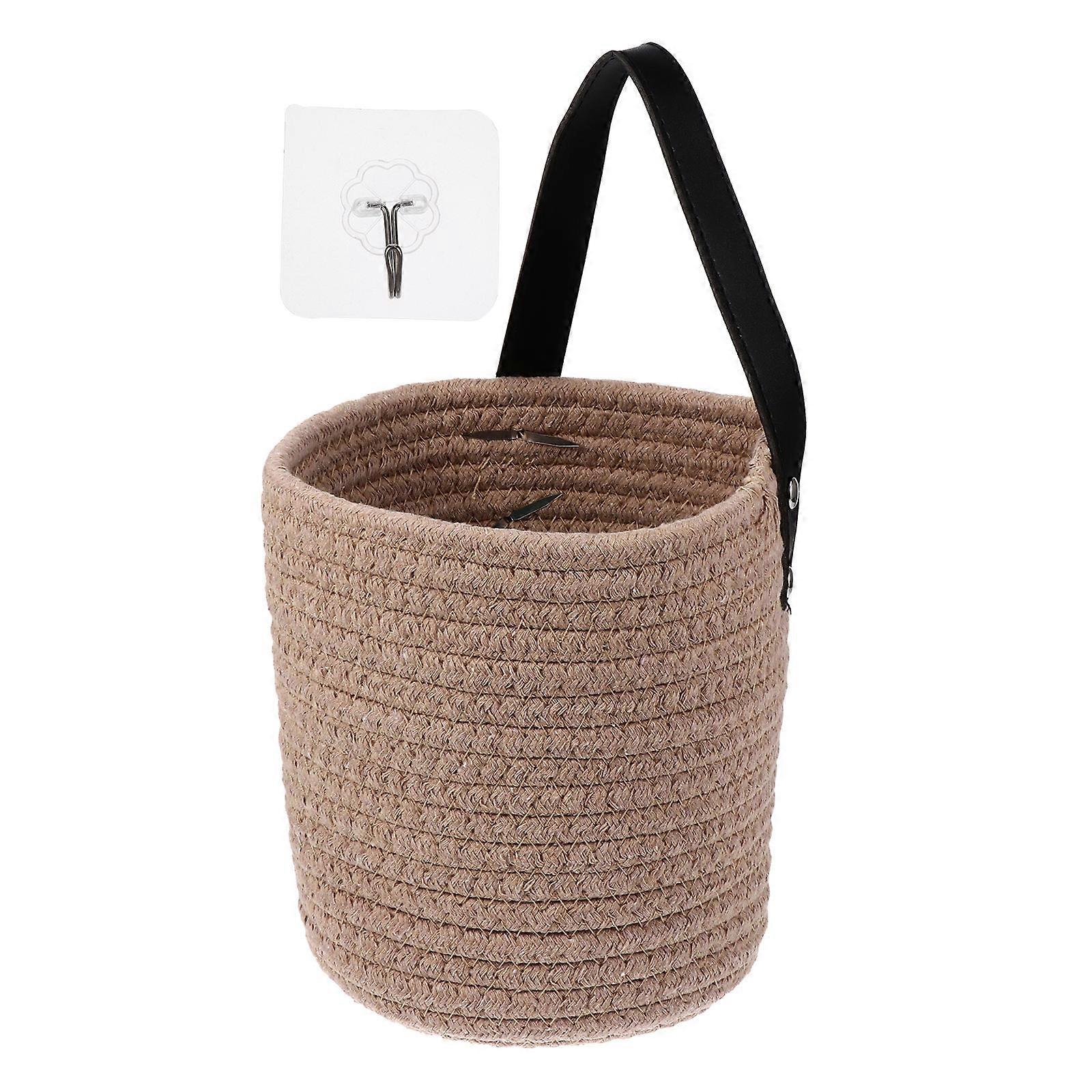 Home Ornament Hanging Decor 3Pcs Hand-Woven Storage Baskets
