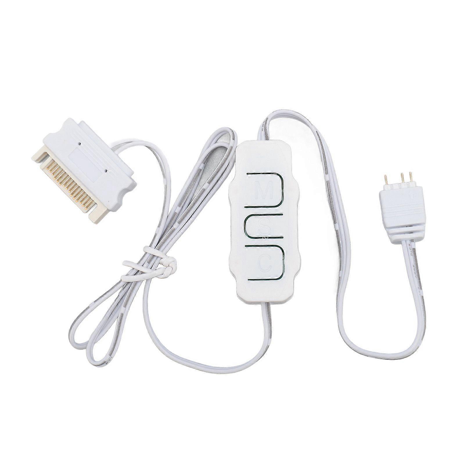 ARGB Controller Professional 5V 3 Pin SATA Power Supply ARGB Light Stripe Remote Controller for PC Fans Coolers DIY ARGB Devices White