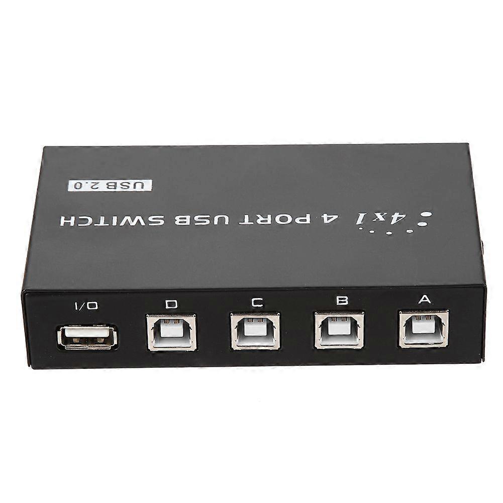 2/4 Port USB 2.0 Manual Sharing Switch Switcher Box for PC Printer Scanner (4 Port)