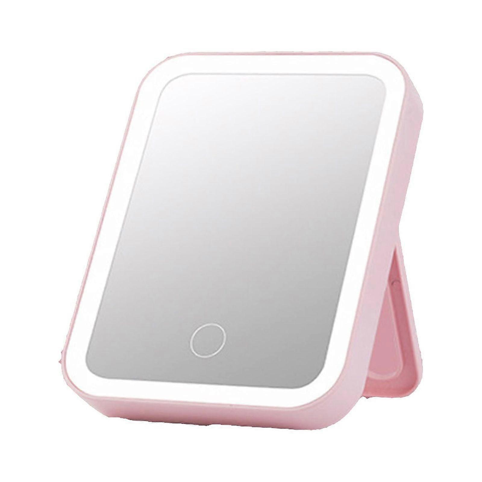 JilgTeok LED Desktop Mirror Desktop Folding Mirror With Light Desktop Decorative Mirror