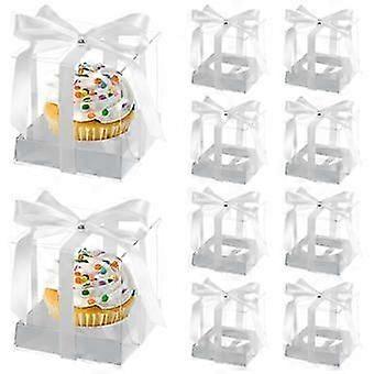 10pcs Cupcake Packing Boxes Transparent Gift Boxes Cake Boxes Ornament Box