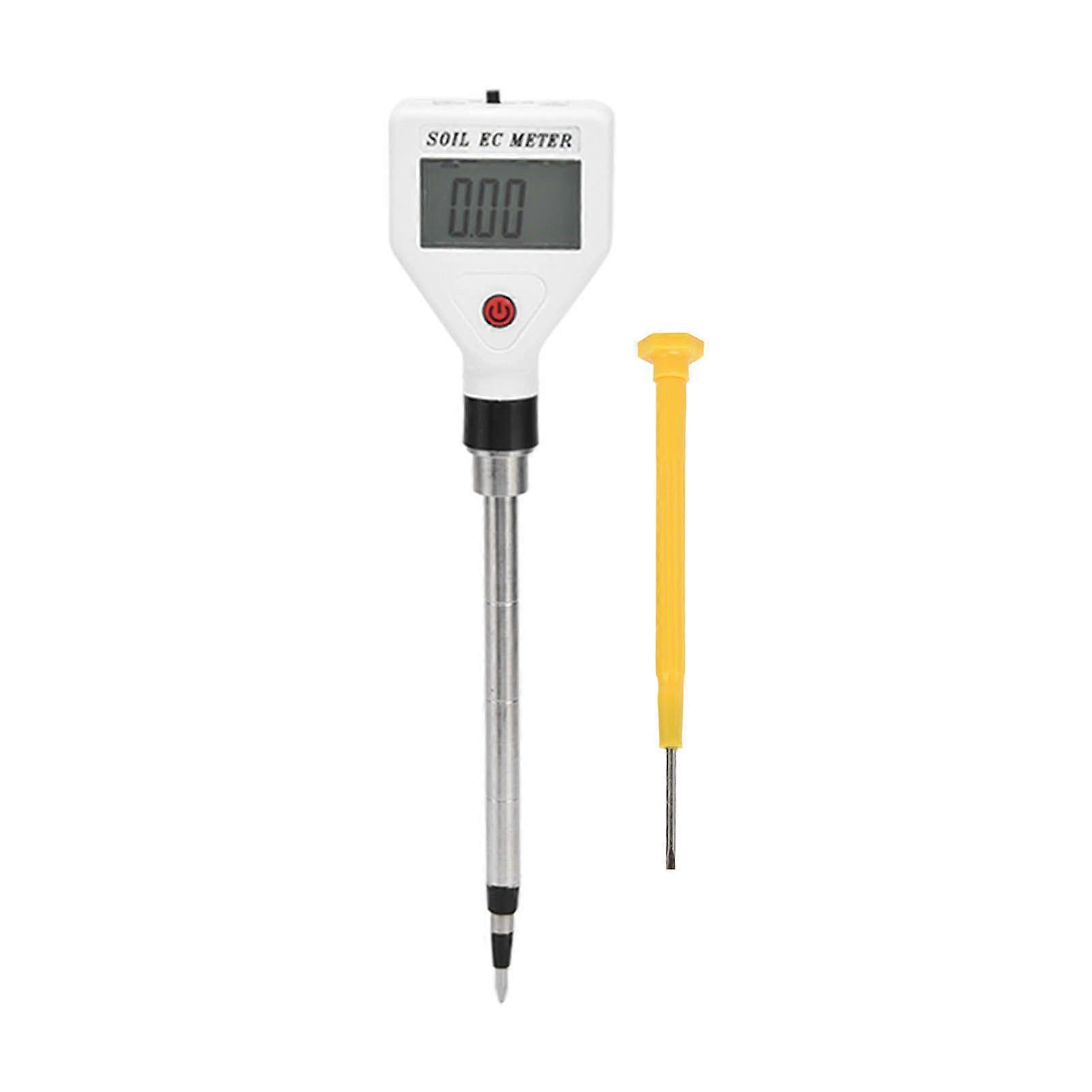 Soil EC Tester Clear LCD High Accuracy Quick Response Small Portable Durable Soil Conductivity Tester