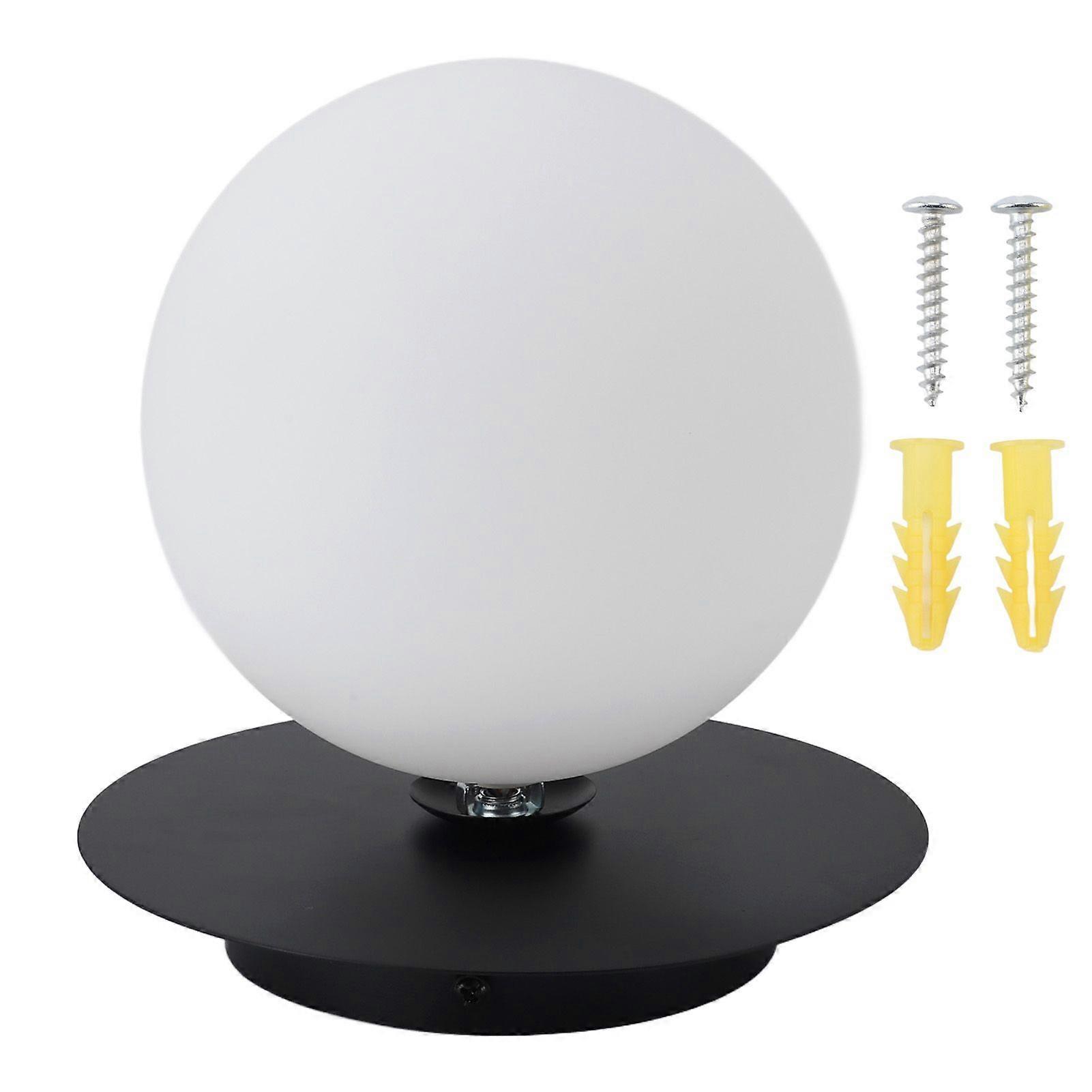 White Glass Globe Ceiling Light 18cm Diameter G9 Base Globe Shape Ceiling Lamp for Hallway Entrance 85265V