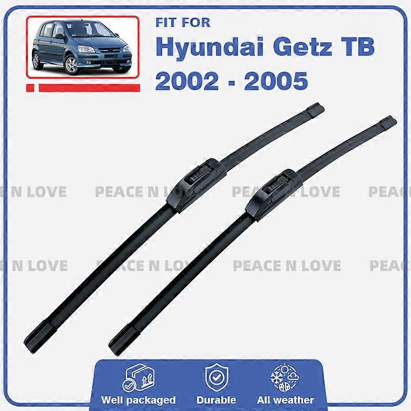 Applies to Front Wiper For Hyundai Getz TB 2002 2003 2004 2005 Windshield Windscreen Window Rubber Brushes Refills Car Accessories Durable
