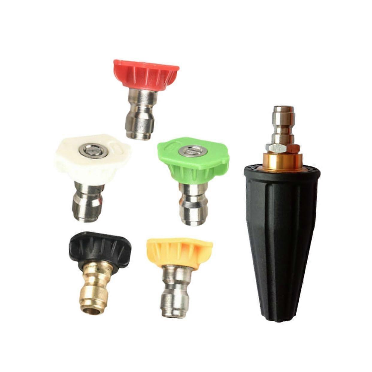 Rotary Nozzle Set With Spray Tips For Pressure Washer Universal QuickConnect Turbine Nozzle