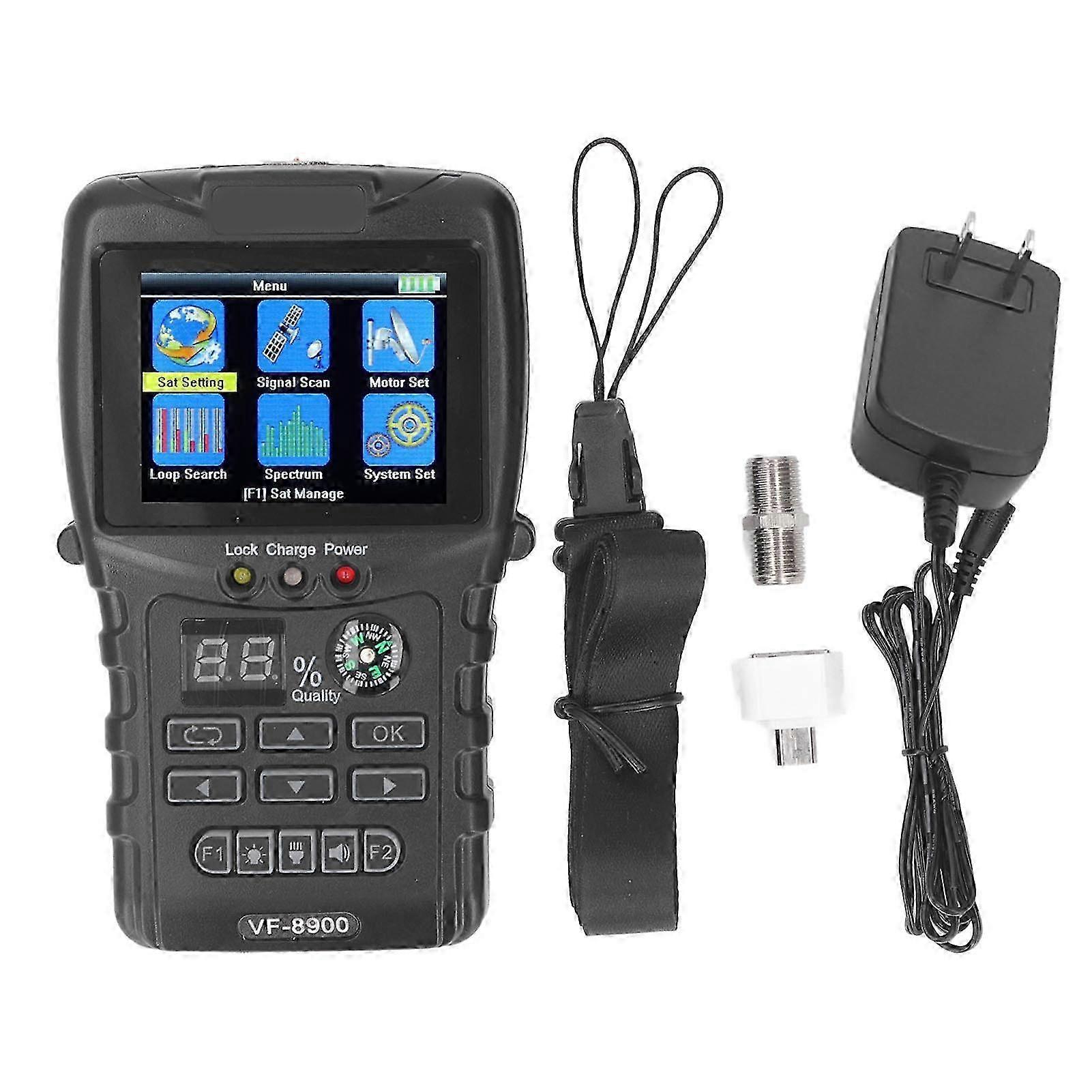 Satellite Finder Meter Digital Signal Measuring Detector 950‑2150MHz 2.4in HD TFT LCD for DVB‑S S 2 25-26