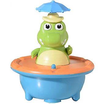 Veeki Baby Bath Bathtub Toys Electric Water Spray Floating Crocodile Kids Shower Toys Sprinkler Bath Buddies Infant Bathtub Toys 10x10x10cm (no Batter