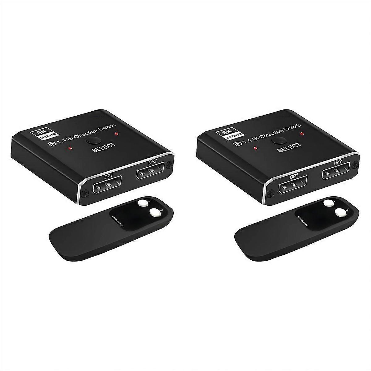2X 8K DisplayPort Switch 2 in 1 Out/ 1 in 2 Out Display Port DP Switch Supports 8K30Hz 4K120Hz for P