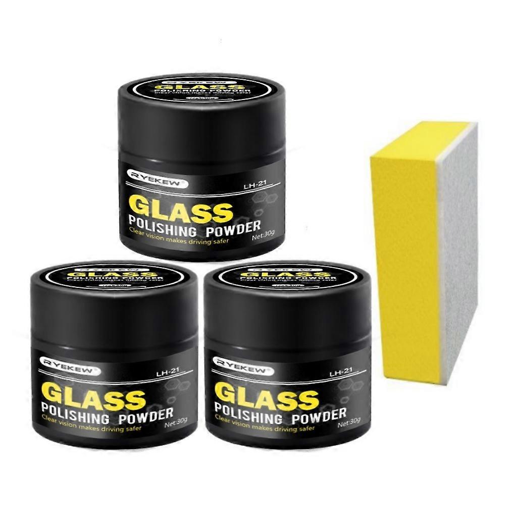 3sets Glass Scratch Remover - Remove Scratches from Glass | Powder Detergent