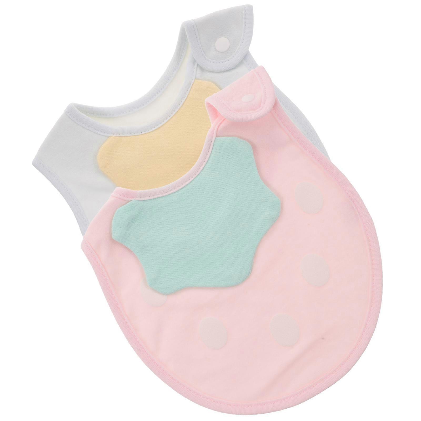 Baby Bibs 2Pcs Infant Comfortable Cotton Baby Bibs For Travel Simple and Cute Shape Prevent Vomiting