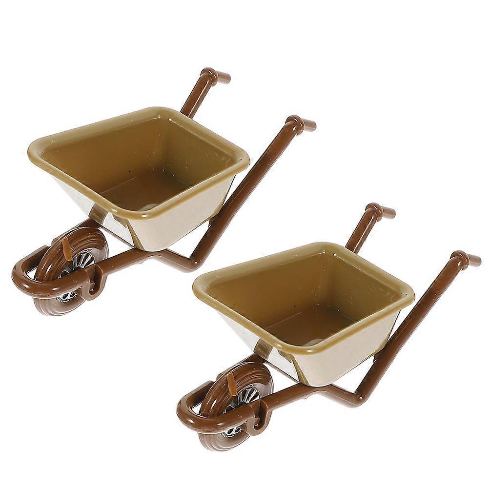 Mini Shopping Cart Model Miniature Cart for Decor 10Pcs Bundle