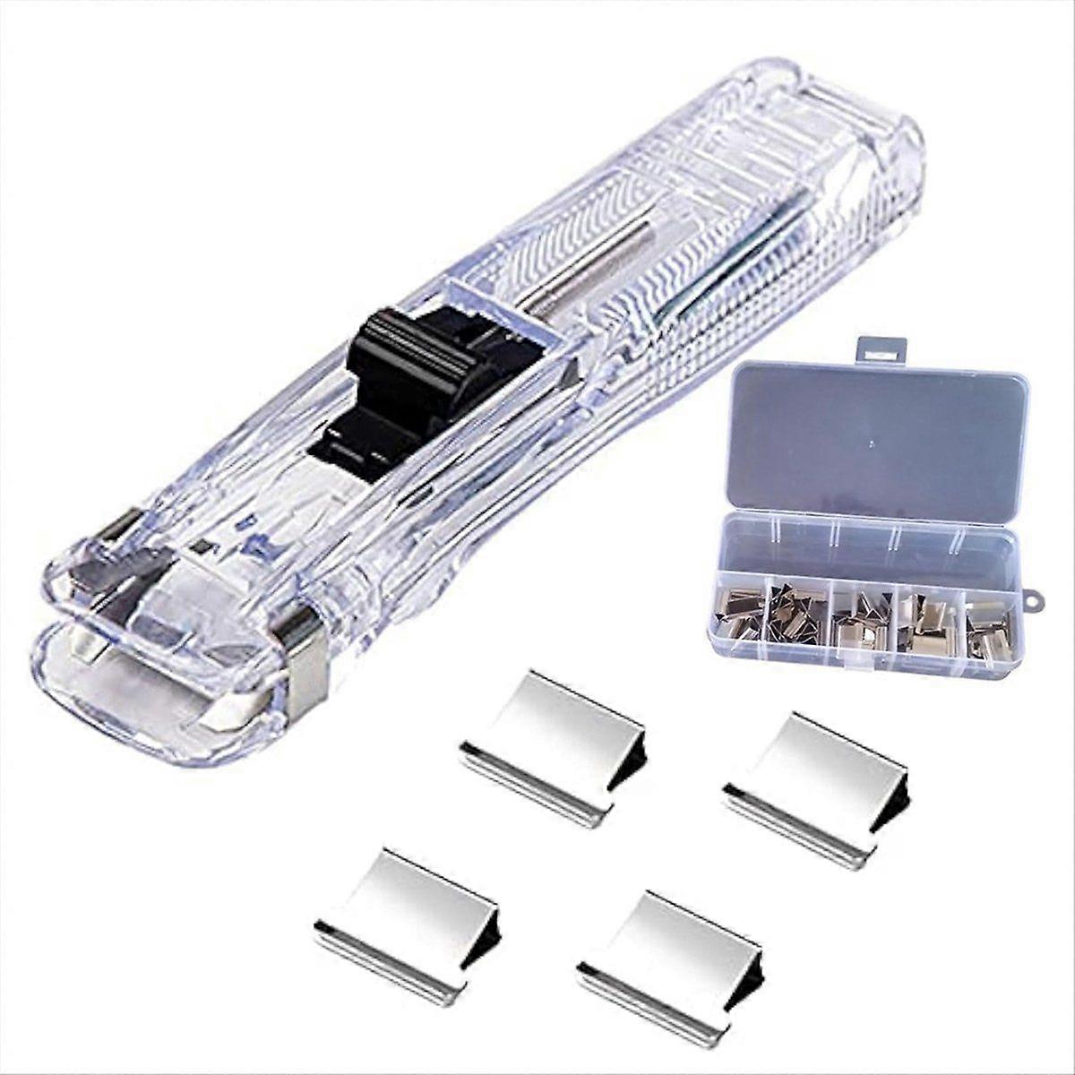 Handheld Paper Clip Dispenser, Portable Fast Paper Clipper