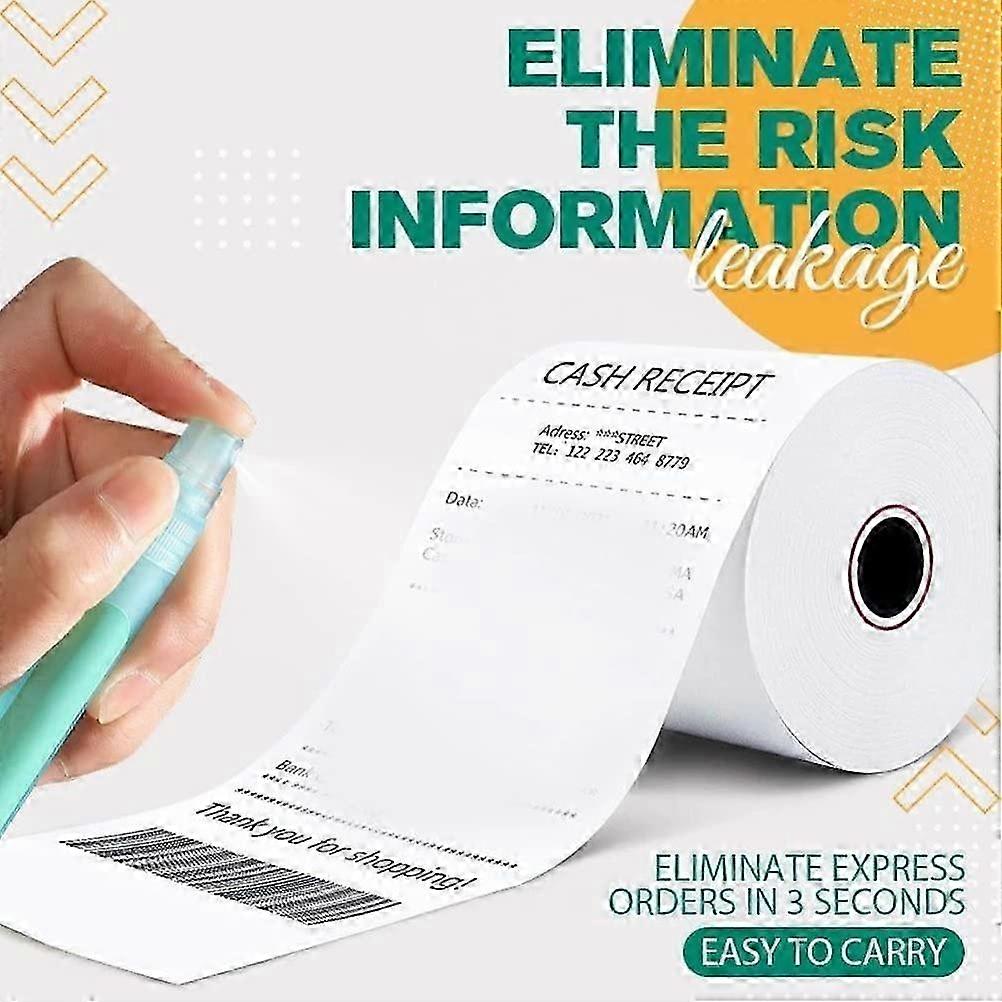 Portable Thermal Sensitive Paper Correction Spray - Information Coverage Fluid for Express Parcel Smear Covering
