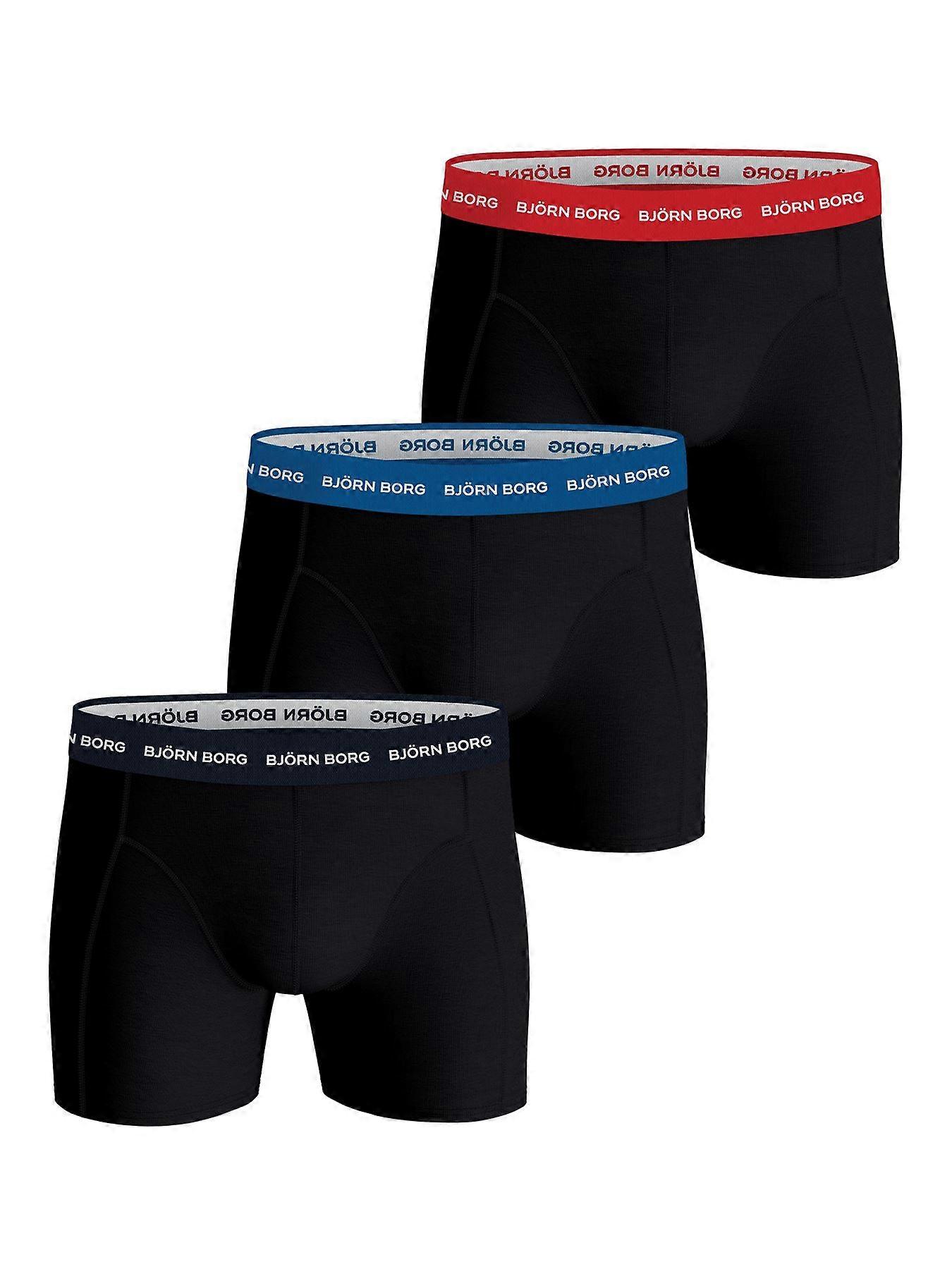 Lot de 3 boxers noirs en coton extensible Björn Borg