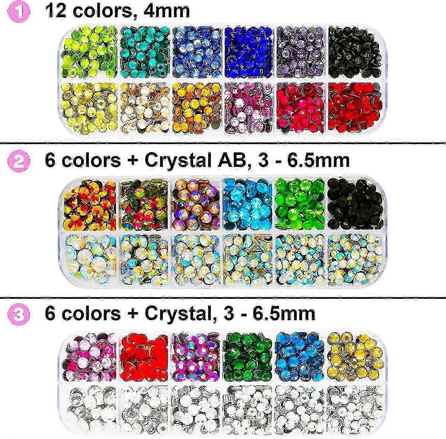 Rhinestone Setter Applicator Toolkit: 4080 Piece Hot Fixed Wand Kit with AB Crystal Clear Color Tips, Gems & Jewel Tools