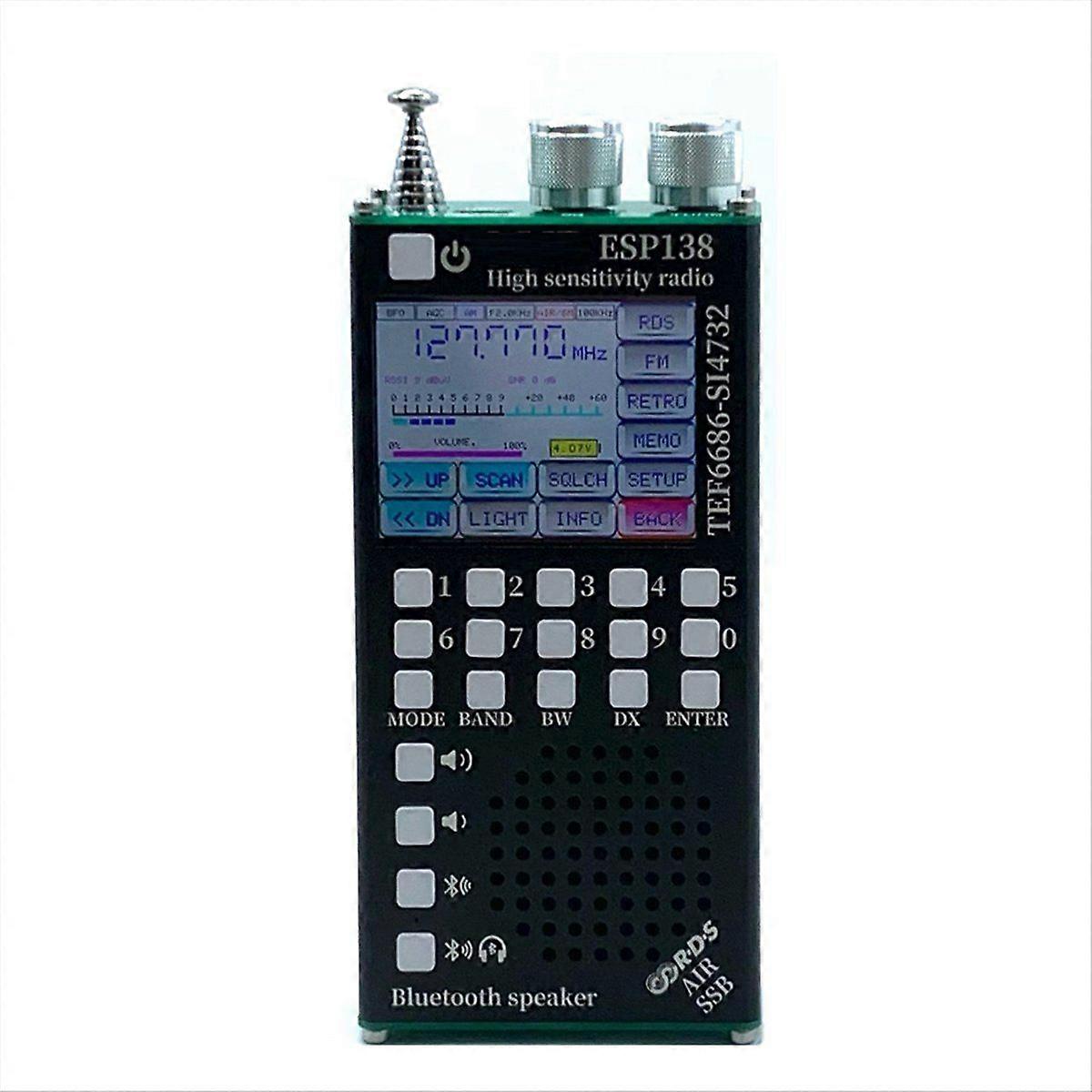 ESP138 ESP32 SI4732 Full Band FM AM SSB AIR Band Receiver TEF6686 FM Receiver 2 in 1 Handheld Radio