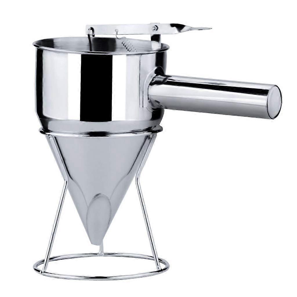 Stainless Steel Funnel Pancake Batter Dispenser With Handle And Frame Rack Cupcake Mixer Funnel Cake