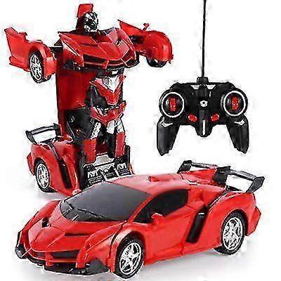 リモートコントロール変形ロボットパトカーリモートコントロールおもちゃの子供がおもちゃを充電