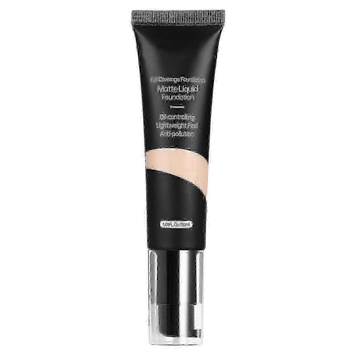 Liquid Foundation,Flawless Foundation,Soft Matte Full Coverage Foundation and Concealer,Face Make-Up Foundation for Oily Acne Skin