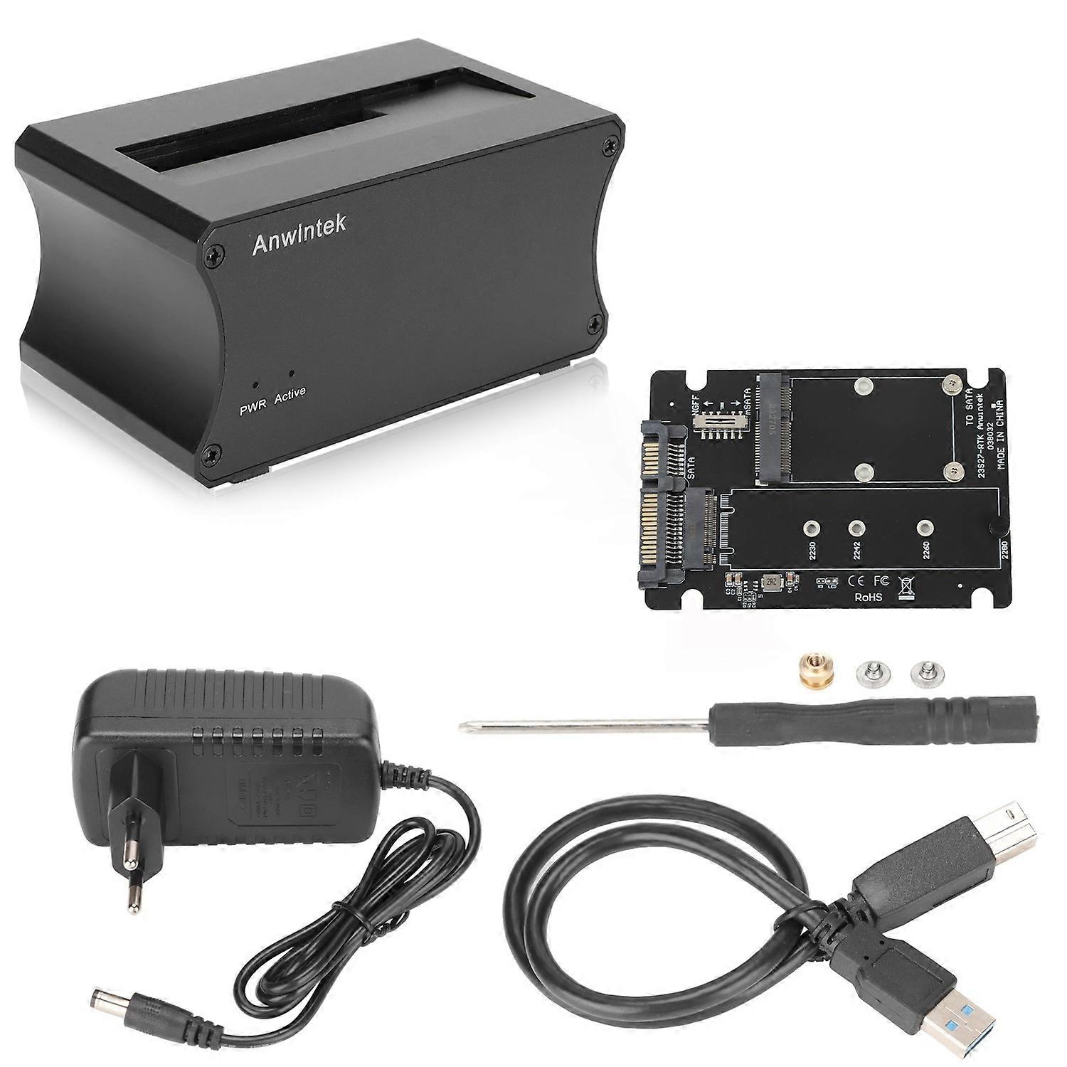 USB 3.0 to SATA External Hard Drive Docking Station Single Disk 5Gbps Aluminum Alloy Copy Function H