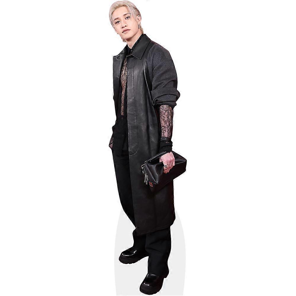 Bang Chan (Black Outfit) Cardboard Cutout (lifesize OR mini size). Standee. Stand Up.