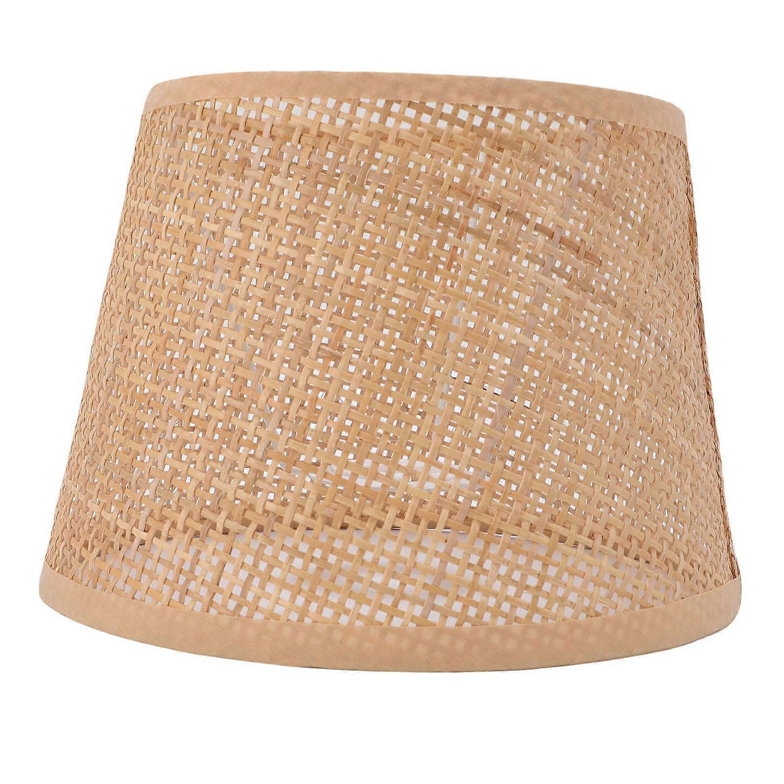 Lamp Shade Retro Hand Crafted Rattan Woven Lampshade Compatible with E27 E14 Table Lamp Ceiling