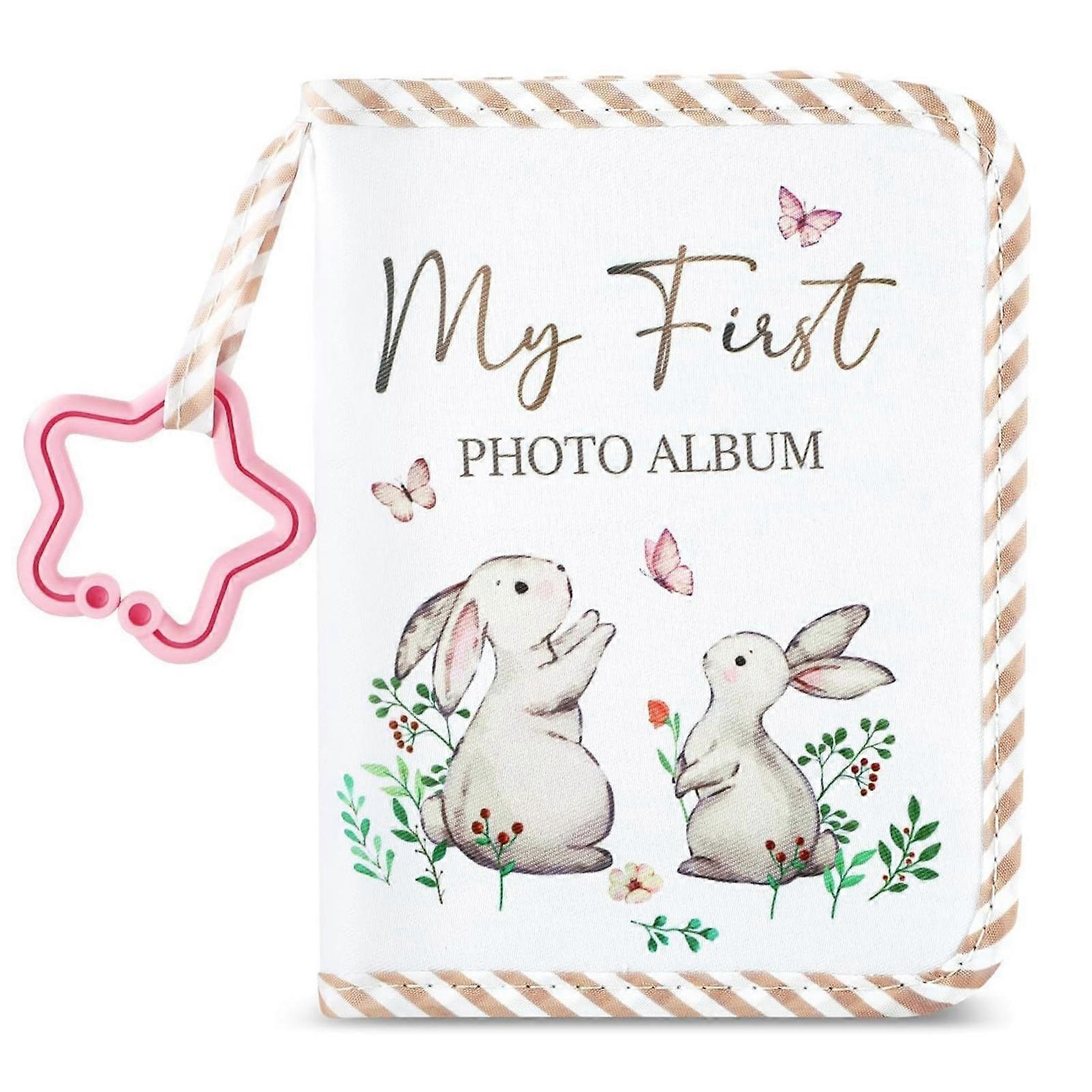 Baby Photo Fabric Book Washable Oxfords Material Cute Rabbit Illustrations For Toddler Memory Preservation Multicolor