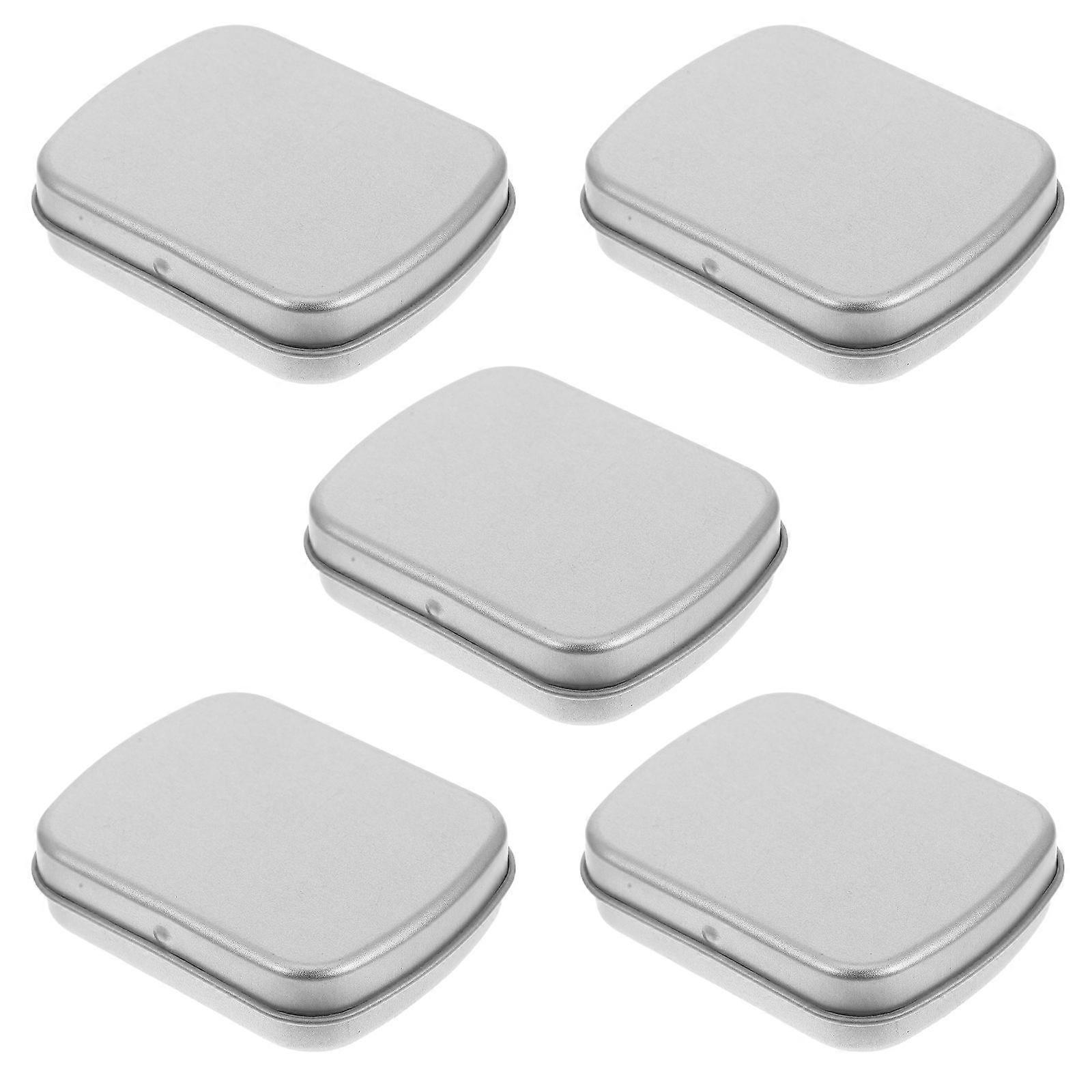 Mini Decorative Container Boxes Metal Tin Box for Jewelry Storage 5Pcs