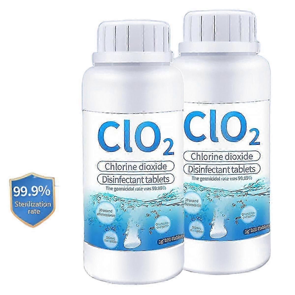 100/200pcs Multi Purpose Effervescent Tablet Sanitizer Chlorine Dioxide Disinfectant Tablet CIO2/CLO2 Home Kicthen Cleaner