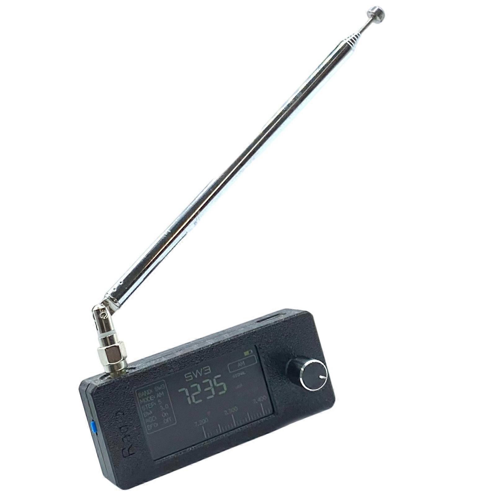 Mini Shortwave Radio Receiver 0.5 to 108MHz with Color Screen & Telescopic Antennas Emergency Communication Radio ABS Multicolor