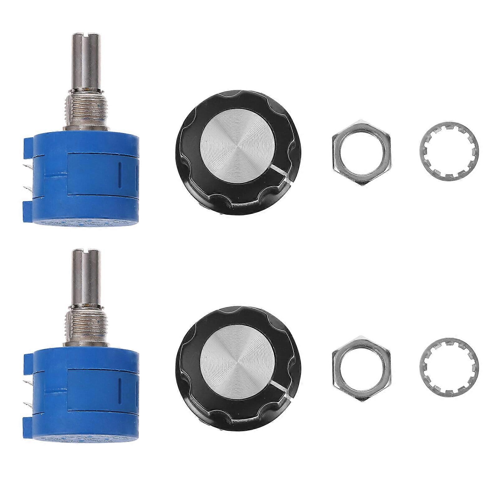 1 Set 2Pcs Durable Plastic Potentiometers Precision Tools with A03 Knobs (501L 500 )