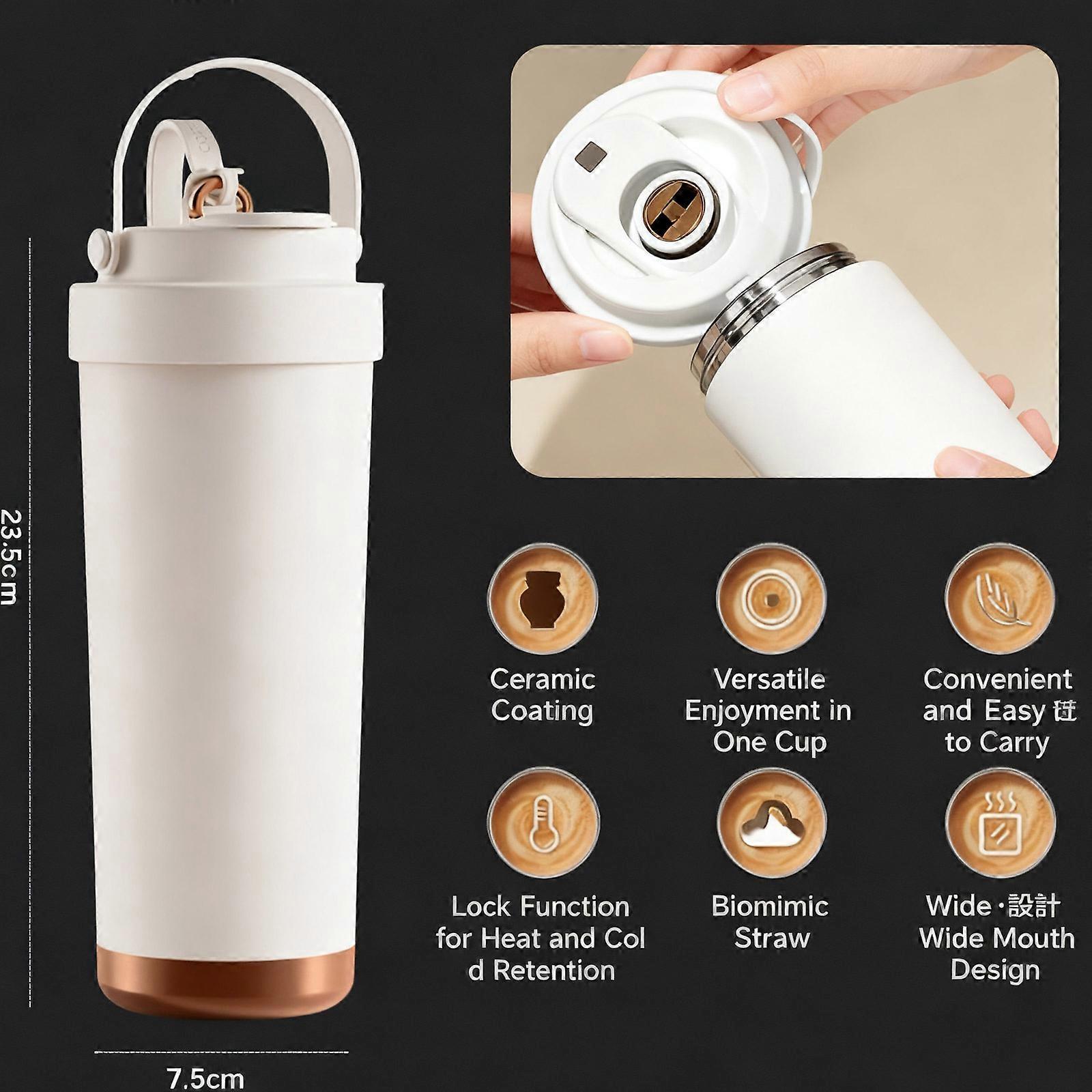 Functional Insulated Water Bottle Practical Insulated Steel Bottles Functional Travel Mugs for Daily Commutes  5 5 5 5 5