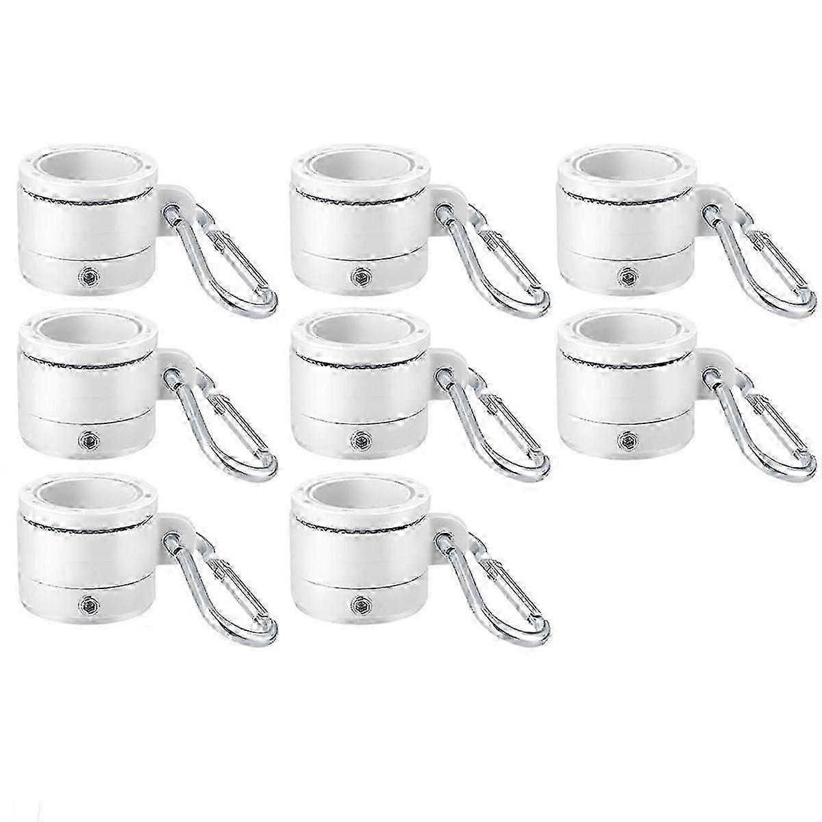 8Pcs 360 Rotating Anti-Wrap Flag Pole Rings with Bearings for 0.76-1.0In Poles