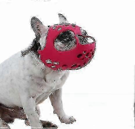 Dog Muzzle For Short Snout Dogs, Soft Silicone Muzzle For Biting Chewing, Ideal For Flat-faced Aggressive Dogs