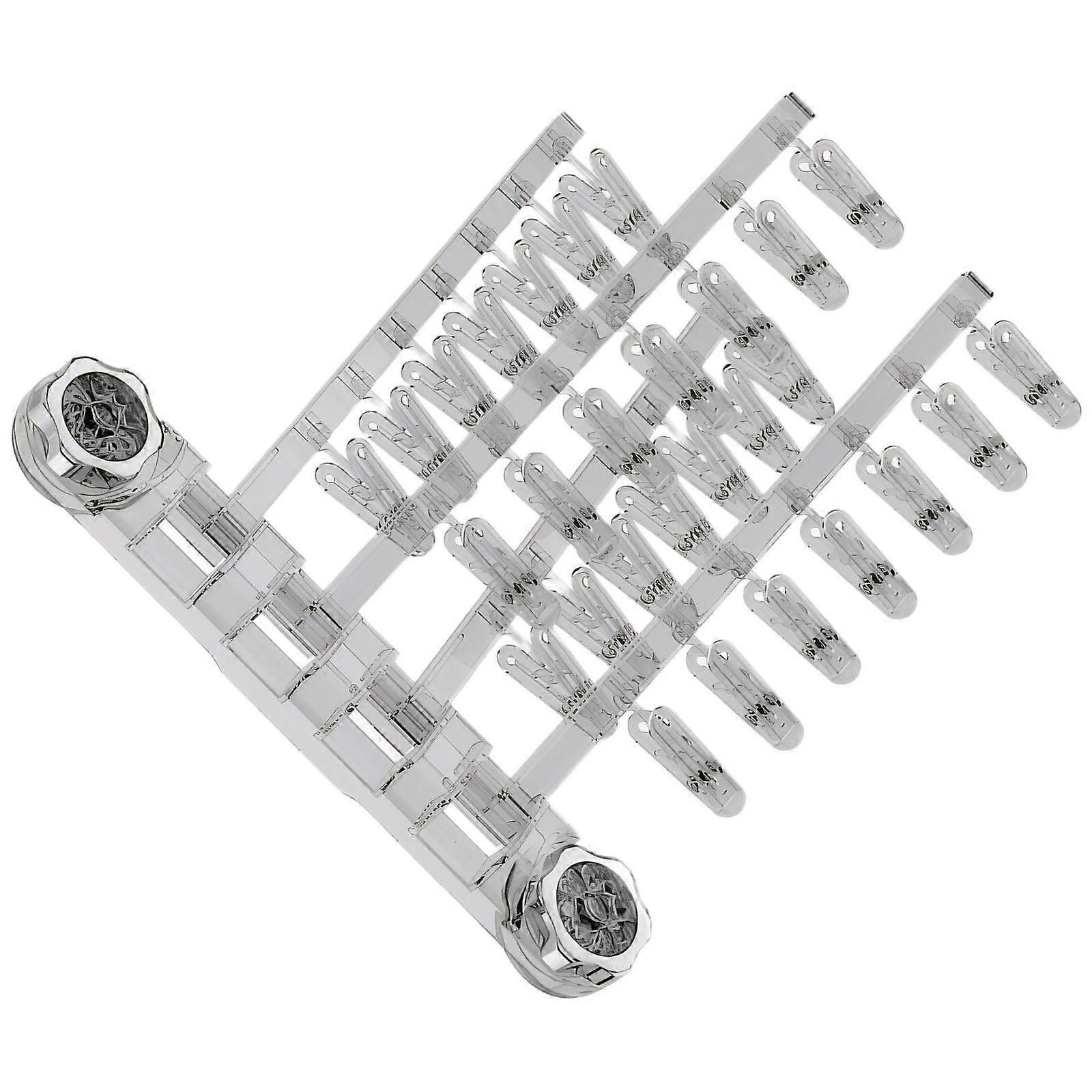 Suction Cup Drying Rack with Rotating Rods for Small Spaces, No Drill, Transparent 33x6.2x35 cm