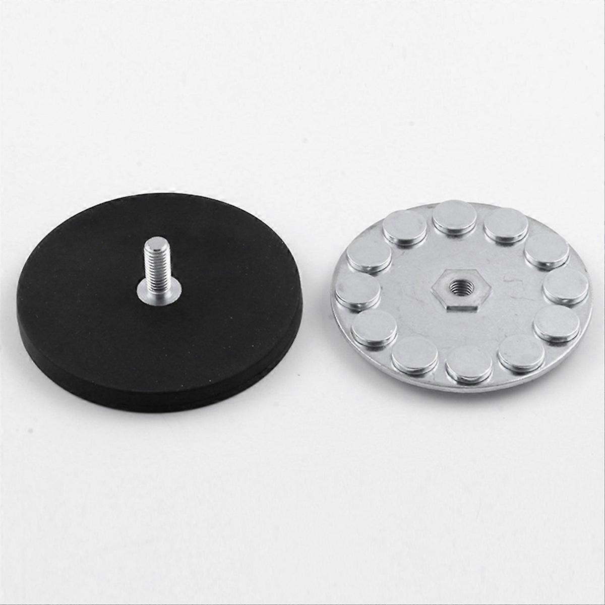 2Pcs Strong Magnetic Magnet Round Coated Base M5 Mount