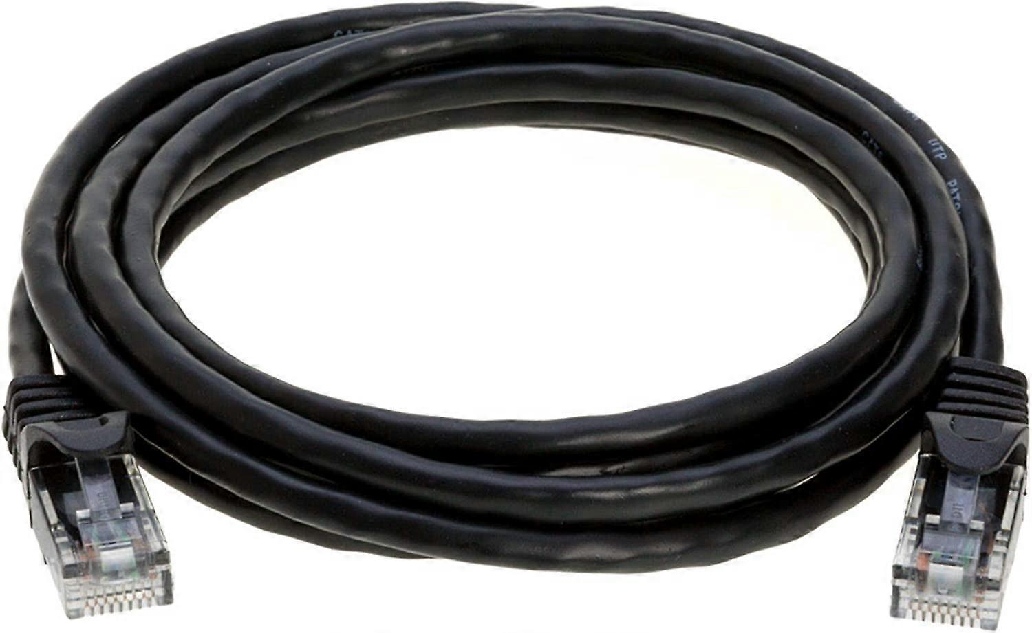 ne 1.5ft Black Cat5e Ethernet Network Patch Cable Internet Wire for Modem, Router, Pc, TV, Consoles