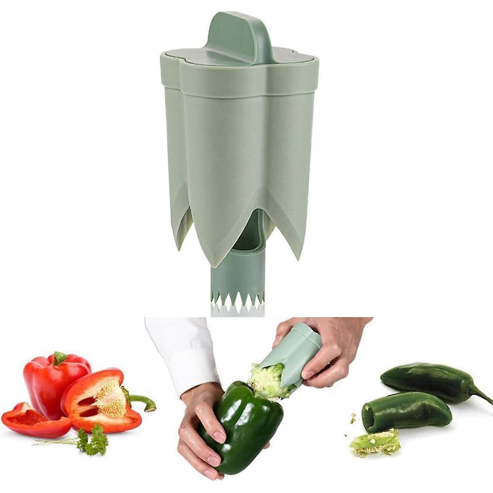 2 in 1 Pepper and Fruit Corer with Easy Twist Operation for Fast Seed Removal and Durable Build