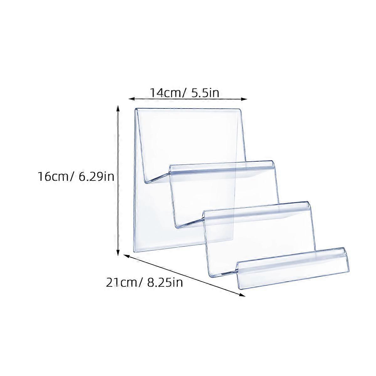 TOPBATHY Acrylic Desktop Storage Rack Wallet Display Stand Holder Purse Handbag Organizer Display Rack (Three Layer)