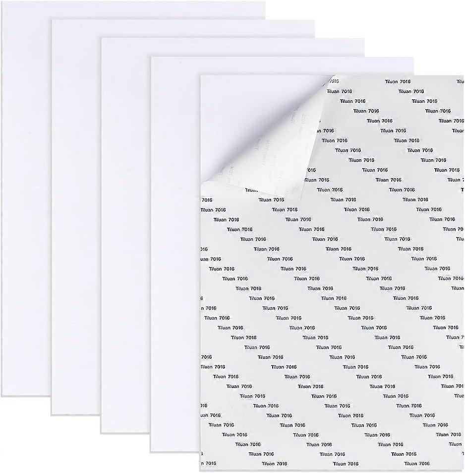 5 Pack Self Adhesive PVC Foam Board 11.8 * 7.8 Inch White Foam Core Board Rectangle Foam PVC Sheet Poster Board for Presentations Signboards Arts and 