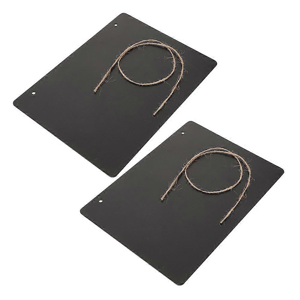 Tableau noir mural en bois noir pour messages effaçables, double face