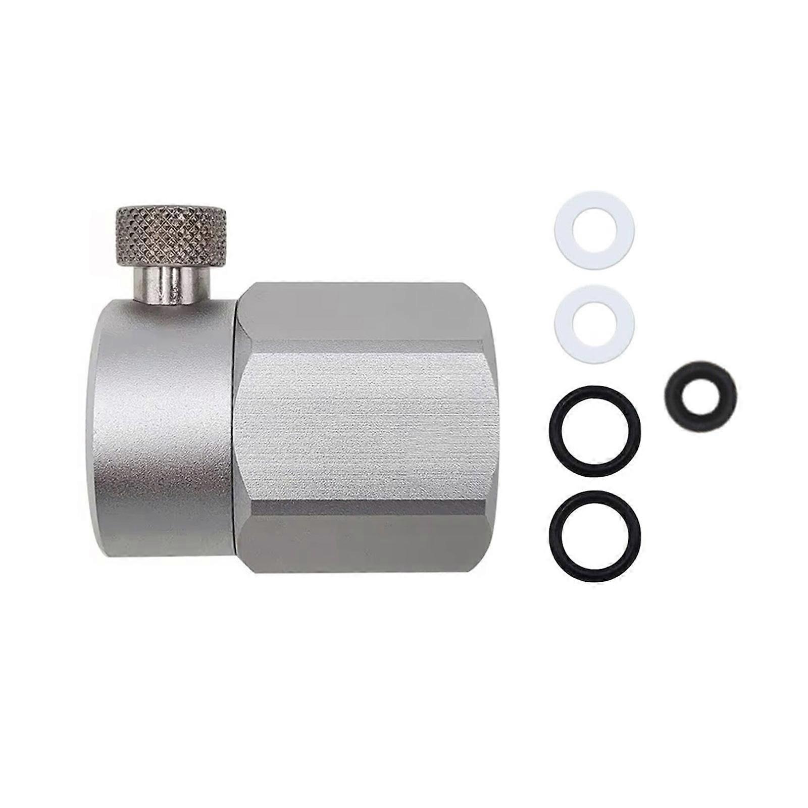 Stainless Steel CO2 Refill Set Metal Transfer Adapter Suitable for W21.8 14 and CGA320 Enabling Sodas Maker Refill Multicolor