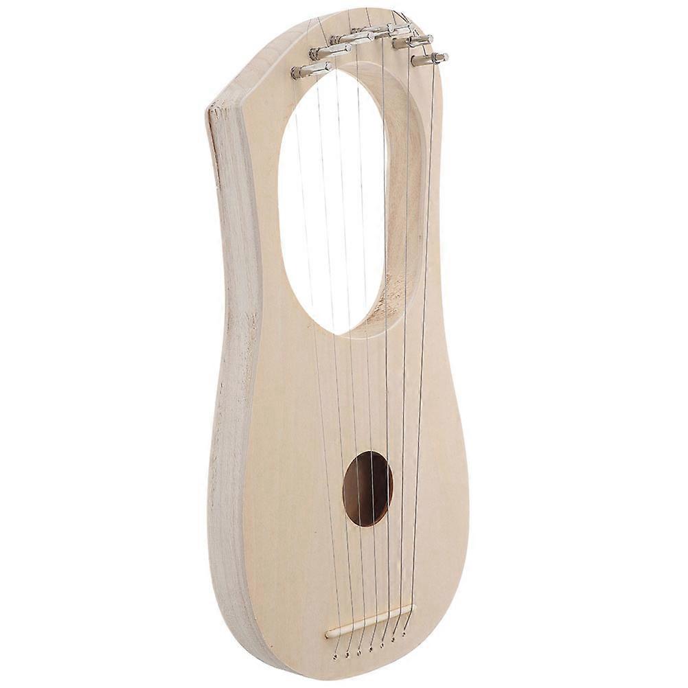 Low Bass Lyre Harp Solid Wood Musical Instrument for Beginners 1Set