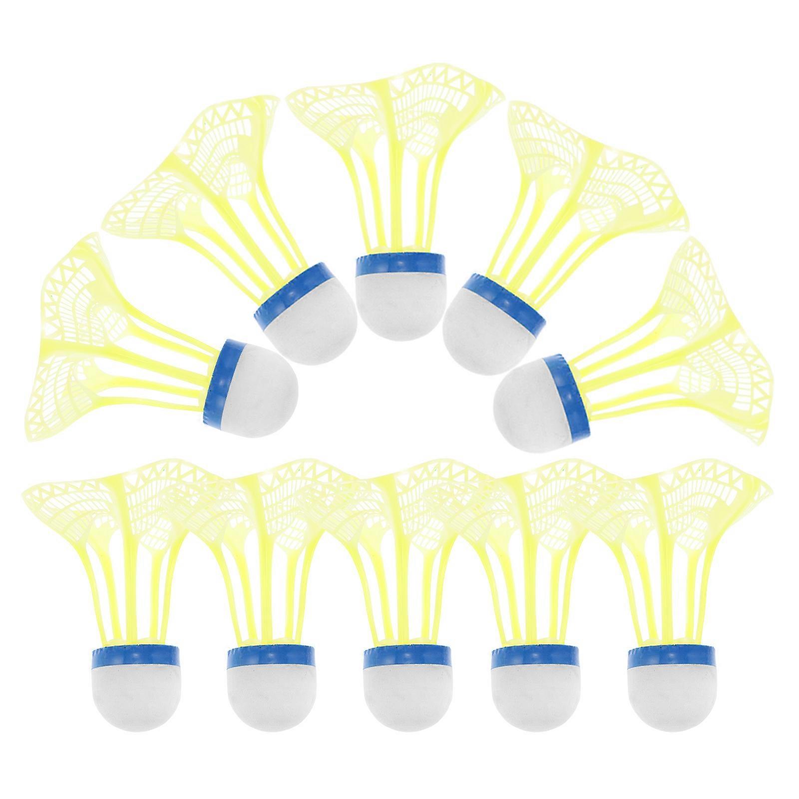 Light Green Badminton Shuttlecocks for Playing 10Pcs Durable Plastic Birdies