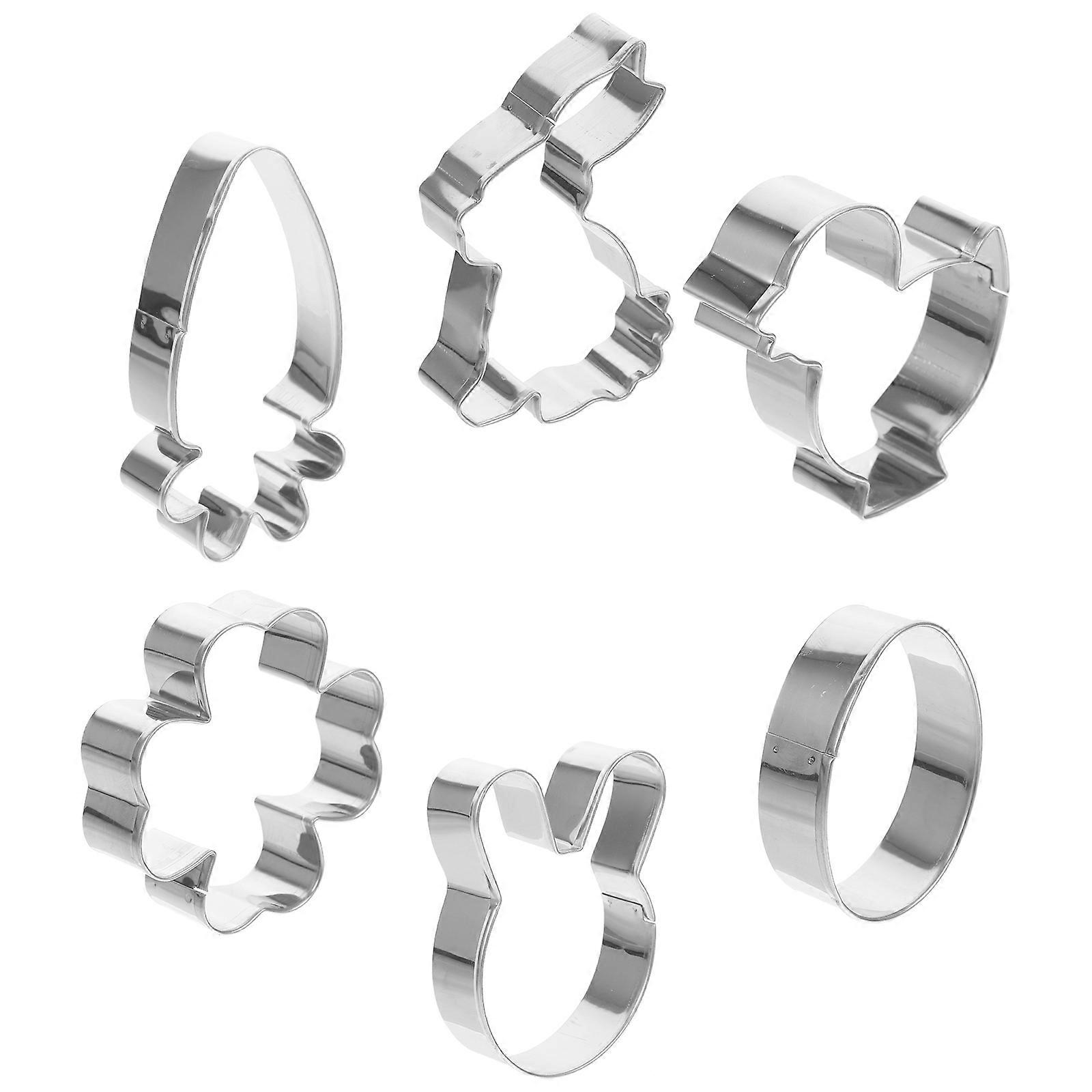 Metal Cookie Cutter Easter Shapes for 30Pcs Creative Baking Use