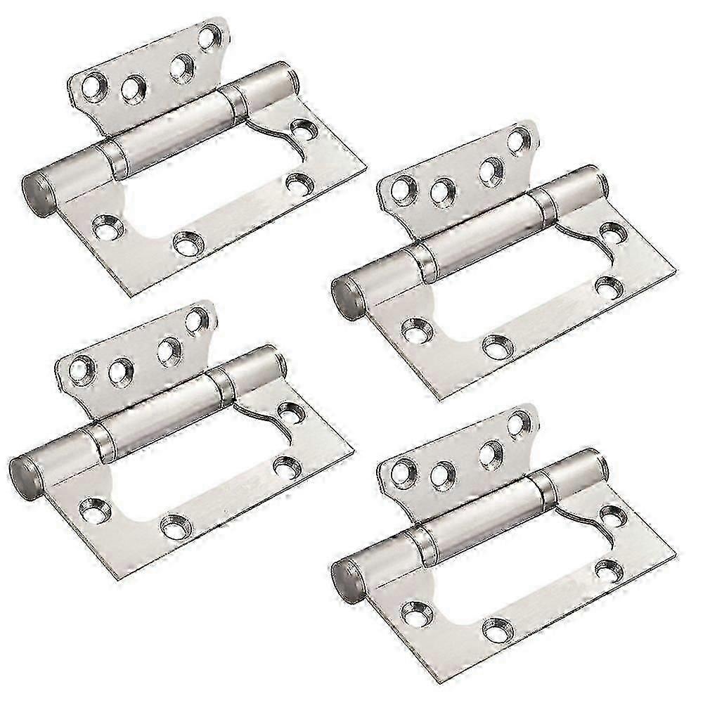 4x Stainless Steel Hinges, Rectangular Leaf 100mm Door Hinges