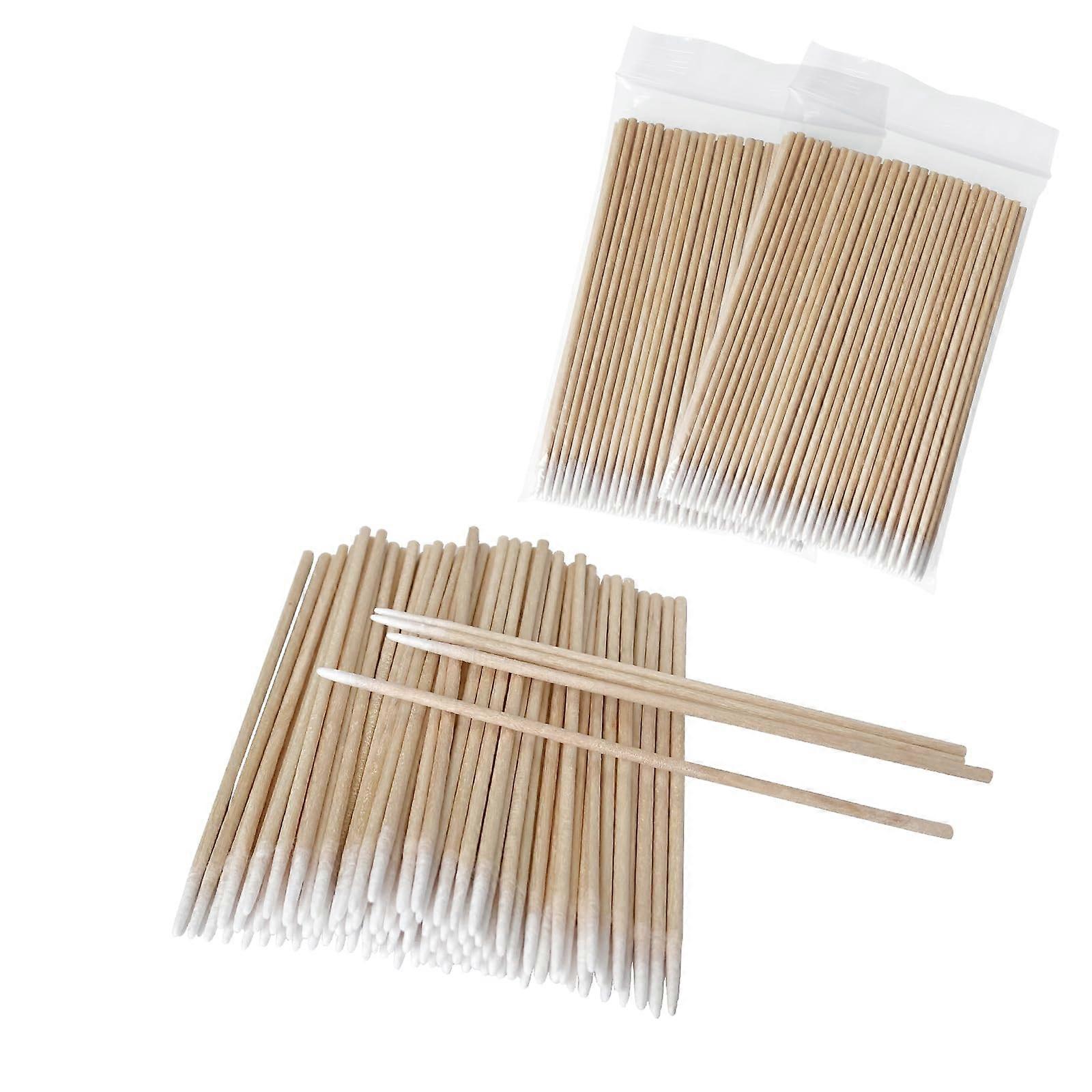 200 Pcs Microblading Cotton Swabs Lint Precision Tip Bamboo Stick for Makeup and Nail Cleanup
